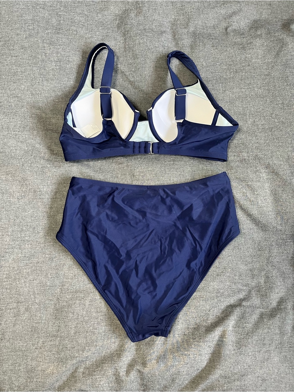 Cupshe Navy High Rise Modest Bikini size medium - Picture 8 of 10